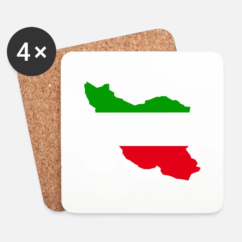Iran - Untersetzer (4er-Set) - Weiß