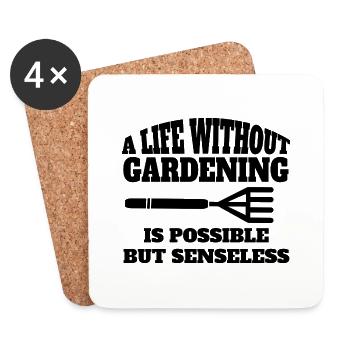 Gardener Gift Hobby Gardener Orchard Garden - Coasters (set of 4) - white - Front