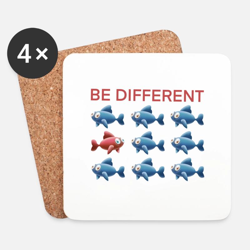 Be Different - Untersetzer (4er-Set) - Weiß