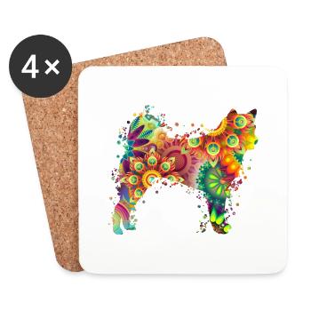 Akita Shiba Inu Hund Hunde Design Hundebesitzer - Untersetzer (4er-Set) - Weiß - Vorne