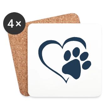 chihuahua paw - Untersetzer (4er-Set) - Weiß - Vorne