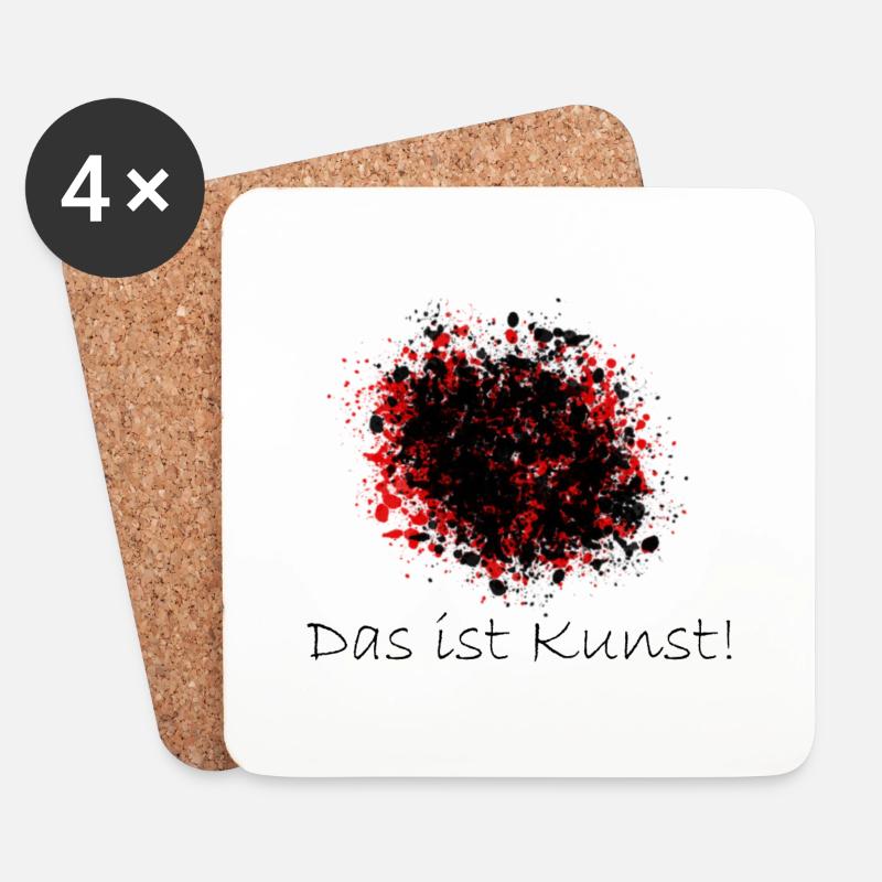 Das ist Kunst! - Untersetzer (4er-Set) - Weiß