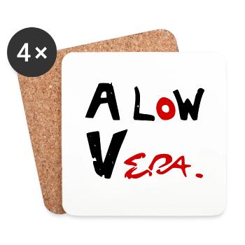 A low vera - Untersetzer (4er-Set) - Weiß - Vorne