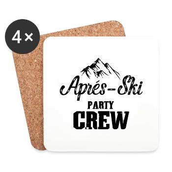 Apres Ski Party Crew - Untersetzer (4er-Set) - Weiß - Vorne
