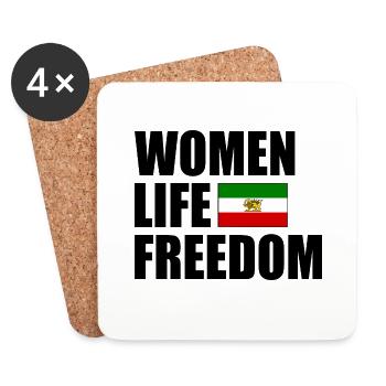 Women life freedom - Dessous de verre (lot de 4) - blanc - Devant