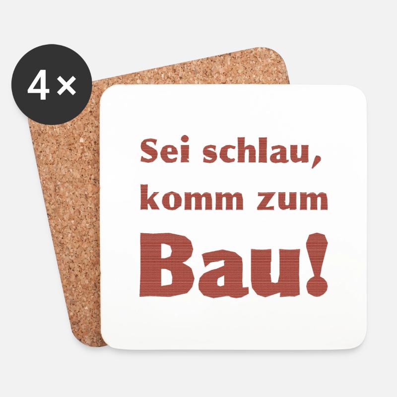 sei schlau - Untersetzer (4er-Set) - Weiß