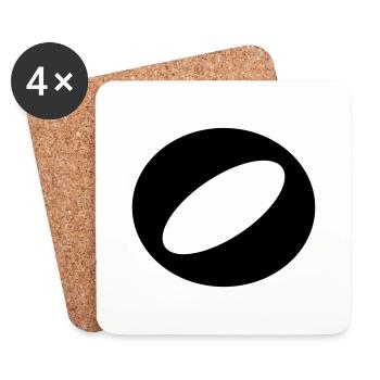 Whole Note icon to design yourself - Coasters (set of 4) - white - Front