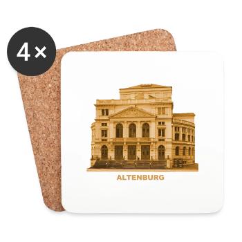 Altenburg Theater Thüringen Skatstadt - Untersetzer (4er-Set) - Weiß - Vorne