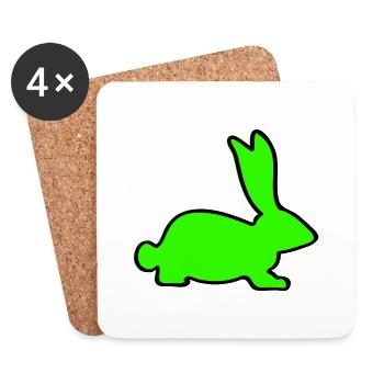 Rabbit - Coasters (set of 4) - white - Front
