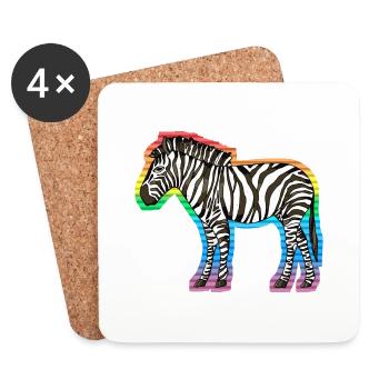 Zebra - Coasters (set of 4) - white - Front