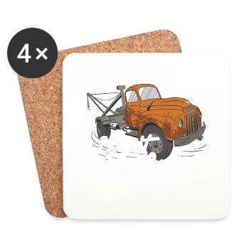 I Can't I'm On Call Trucking Tow Truck Driver - Untersetzer (4er-Set) - Weiß - Vorne