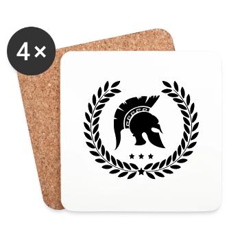 spartaner - Untersetzer (4er-Set) - Weiß - Vorne