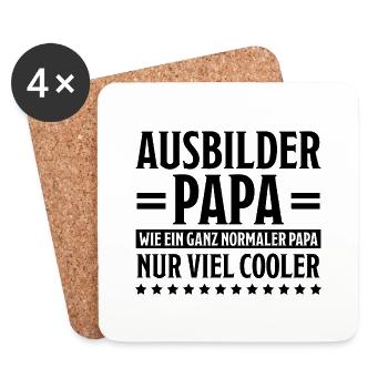 Ausbilder Beruf Lustiger Spruch Ausbilder Geschenk - Untersetzer (4er-Set) - Weiß - Vorne