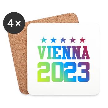 Vienne 2023 Vienne - Dessous de verre (lot de 4) - blanc - Devant