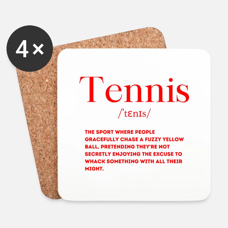 Tennis Definition Sprache Englisch - Untersetzer (4er-Set) - Weiß