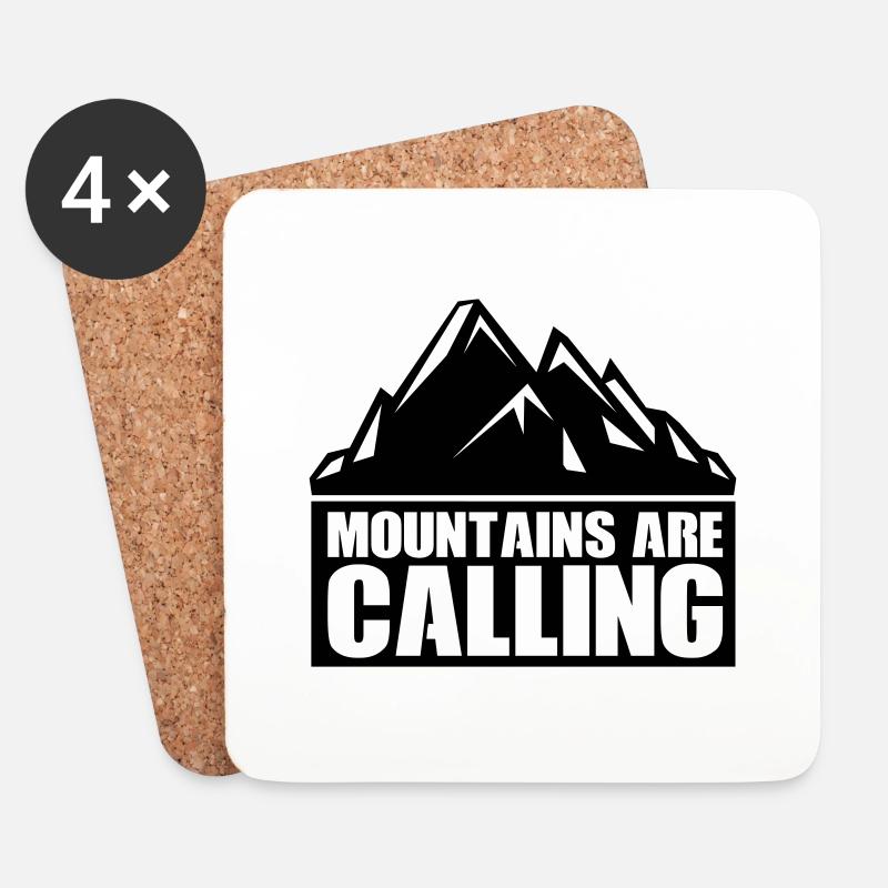 mountains - Untersetzer (4er-Set) - Weiß