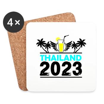 Thailand 2023 - Untersetzer (4er-Set) - Weiß - Vorne