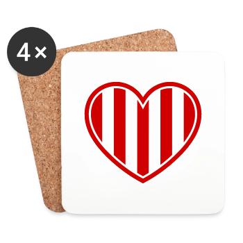 Heart - Coasters (set of 4) - white - Front