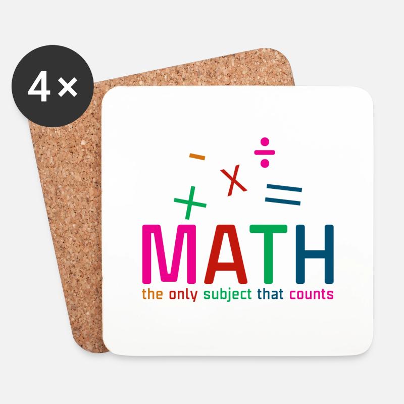 Math, The Only Subject That Counts 2 - Untersetzer (4er-Set) - Weiß