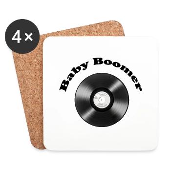 Baby Boomer Vinyl - Coasters (set of 4) - white - Front
