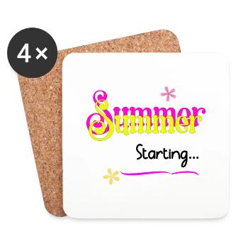Sommer-Start-Design - Untersetzer (4er-Set) - Weiß - Vorne