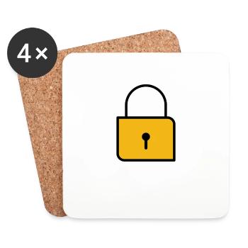 I Need A Lock 4 - Untersetzer (4er-Set) - Weiß - Vorne