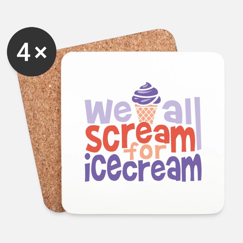 Sommer - Untersetzer (4er-Set) - Weiß