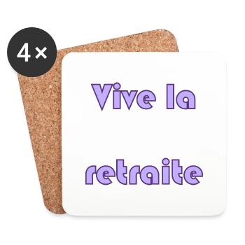 RETIREMENT. RETIREMENT. RETIRED. RETIREMENT - Coasters (set of 4) - white - Front