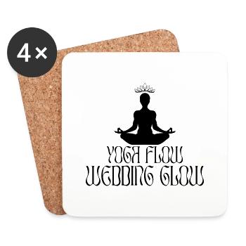 YOGA FLOW - Wedding Glow - Dessous de verre (lot de 4) - blanc - Devant