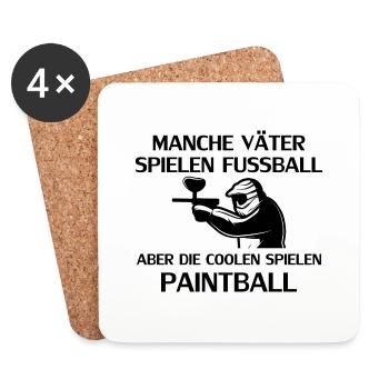 Paintball Airsoft - Untersetzer (4er-Set) - Weiß - Vorne