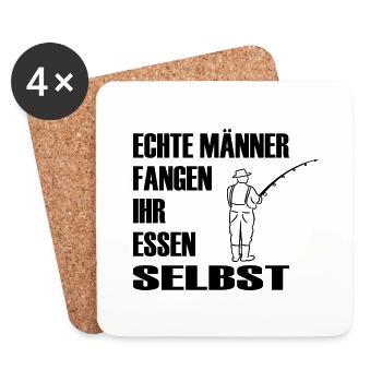 Angeln - Untersetzer (4er-Set) - Weiß - Vorne