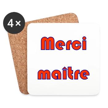 MASTER. THANK YOU. THANK YOU MASTER. MASTER. MASTER GIFT - Coasters (set of 4) - white - Front