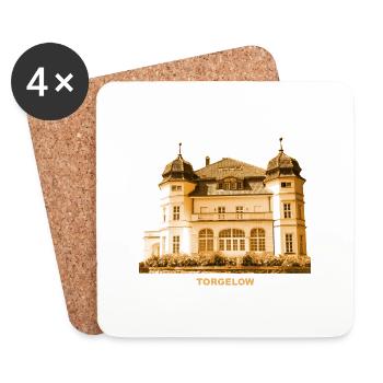 Torgelow Schloss Gymnasium Mecklenburg-Vorpommern - Dessous de verre (lot de 4) - blanc - Devant