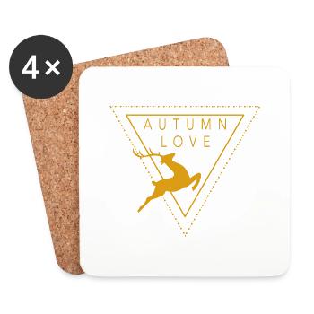 L’AMOUR D’AUTOMNE - Dessous de verre (lot de 4) - blanc - Devant