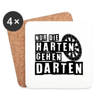 Lustiger Spruch Witzig Humor Geschenkidee - Untersetzer (4er-Set) - Weiß - Vorne