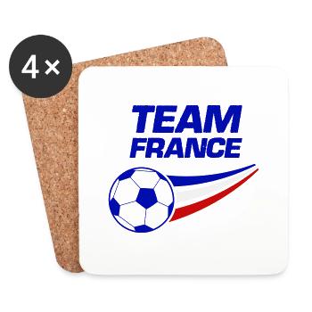 Equipe de France Football - Dessous de verre (lot de 4) - blanc - Devant