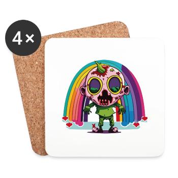 Pride Zombie 05 - Untersetzer (4er-Set) - Weiß - Vorne