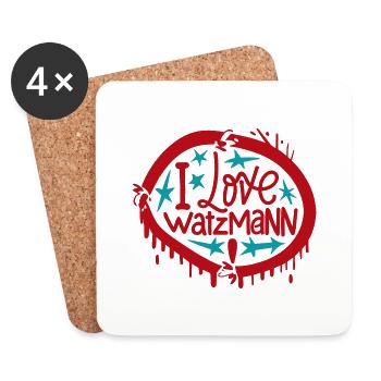 Watzmann Souvenirs Souvenirs Magnets Mugs - Coasters (set of 4) - white - Front