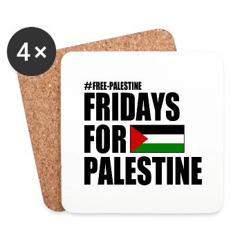 Free palestine fridays for palestine - Coasters (set of 4) - white - Front