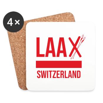 Laax Graubünden Souvenir - Coasters (set of 4) - white - Front
