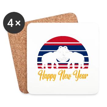 Laos Laotian Laotian Elephant Lao I Gift - Coasters (set of 4) - white - Front