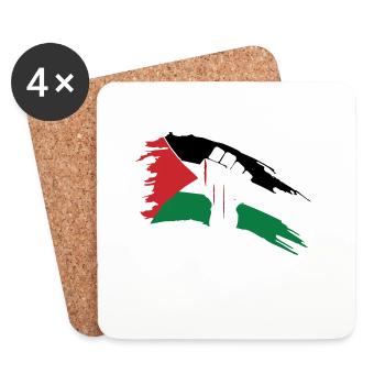 Free Palestine - Coasters (set of 4) - white - Front