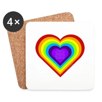 7 Spectrums of Love - Coasters (set of 4) - white - Front