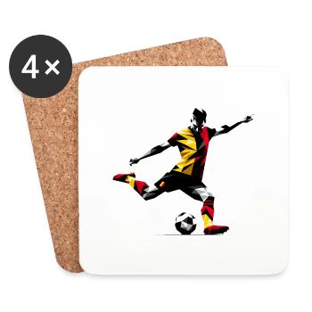 Soccer Belgium - Coasters (set of 4) - white - Front