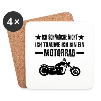 Motorrad - Untersetzer (4er-Set) - Weiß - Vorne
