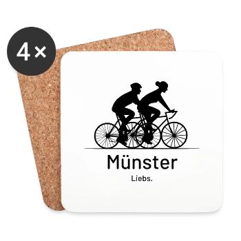 Münster. Liebs. - Untersetzer (4er-Set) - Weiß - Vorne