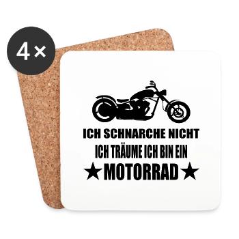 Motorrad - Untersetzer (4er-Set) - Weiß - Vorne