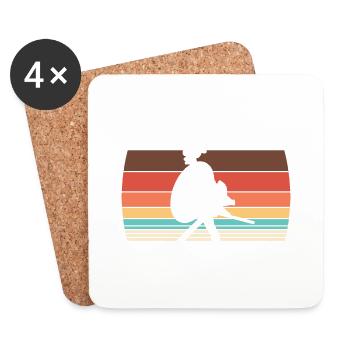 Voyager 1977 Retro Space Probe Mission - Coasters (set of 4) - white - Front