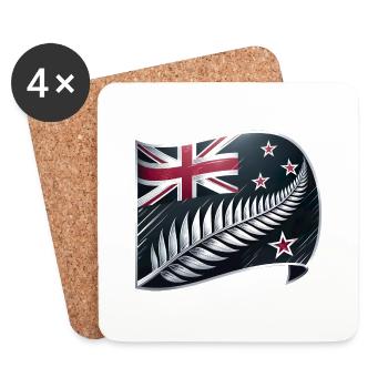 Neuseeland Aotearoa Kiwi 1 - Untersetzer (4er-Set) - Weiß - Vorne