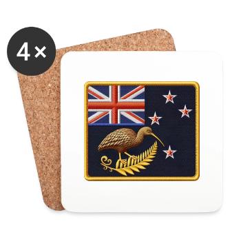 Neuseeland Aotearoa Kiwi 23 - Untersetzer (4er-Set) - Weiß - Vorne